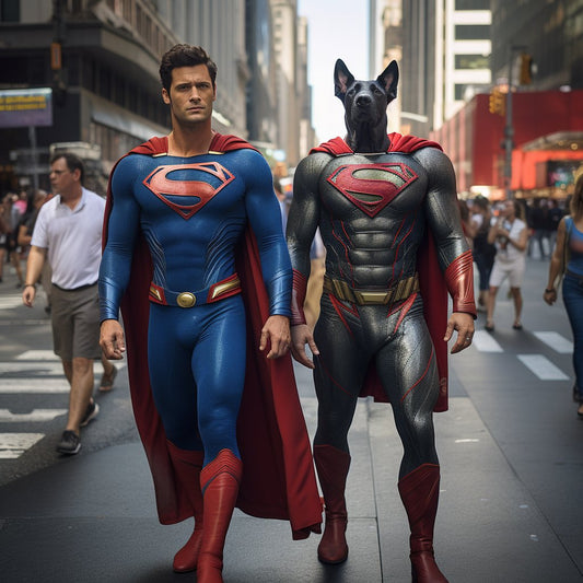 Printable Heroism: Transforming Your Dog's Picture into a DC Superman Masterpiece
