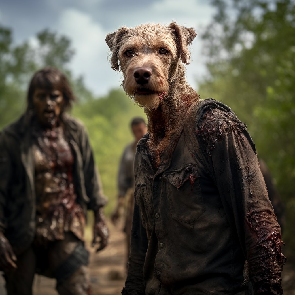 Epic Survivor: Captivating Canvas Print Immortalizing Your Dog's Saga