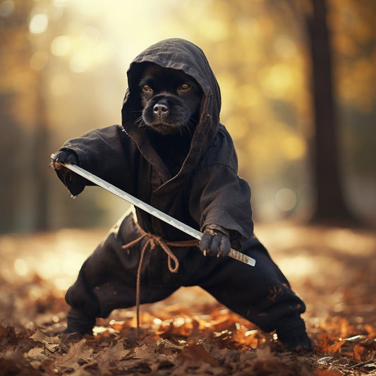 Cartoon Canine Capers: Printed Dog Cartoon Portrait