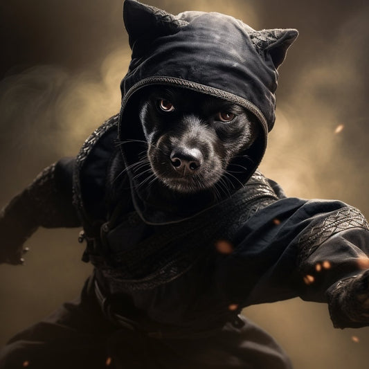 Cute Ninja Companion: Puppy Dog Pal Paw Print Masterpiece