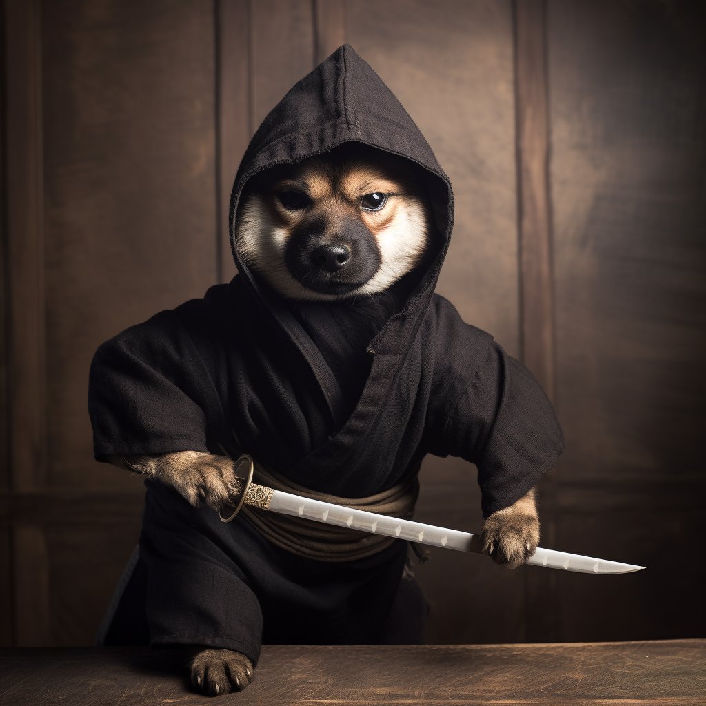 Printable Ninja Whispers: Small Dog Images Ready to Print