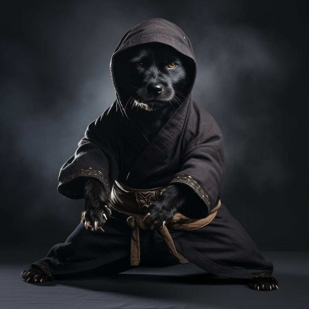 Ninja Mask: Putting Dog Face on Portrait Adventure