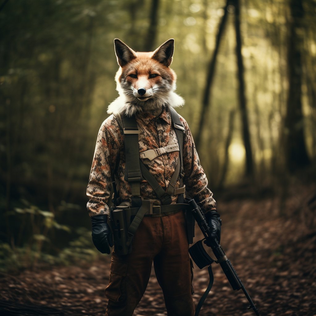 Forest Companions: A Boy and His Loyal Canine Portrait