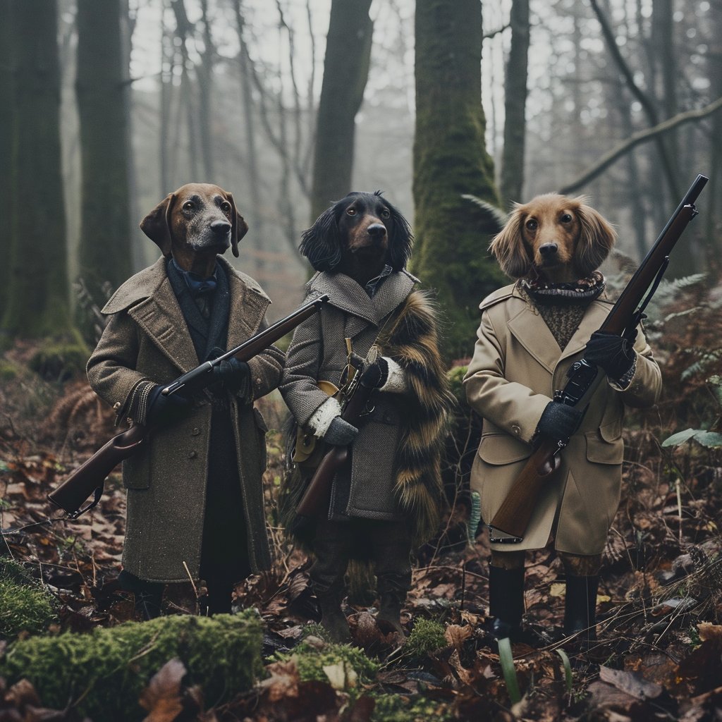 Baroque Canine Elegance: 18th Century Dog Portraits Reimagined