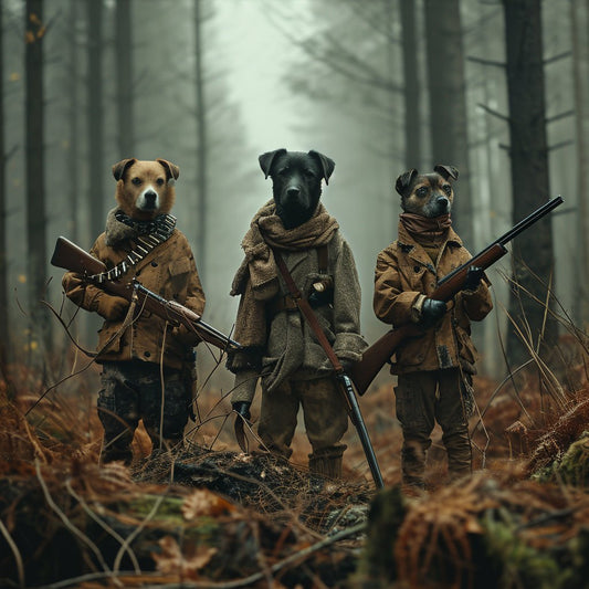 Vivid Wilderness: Colored Canine Portraits in Modern Hunter Hues