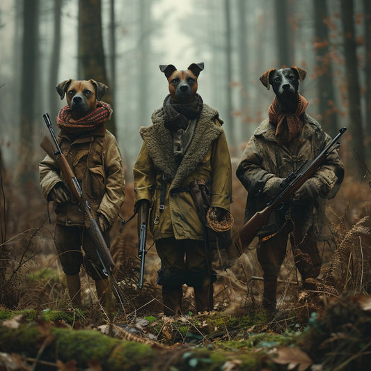 Tailored Tracks: Crafting a Modern Hunter's Custom Dog Portrait