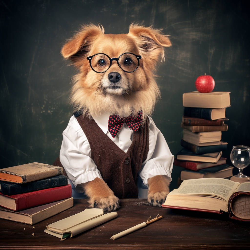 Abstract Elegance: Faceless Dog Portrait Canvas Mastery