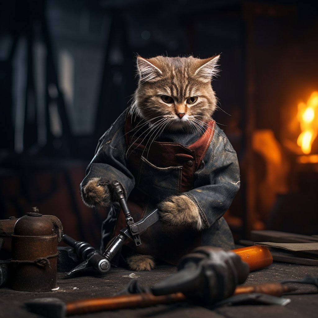 Artisanal Delight: Custom Pet Gifts in Ironworker's Style