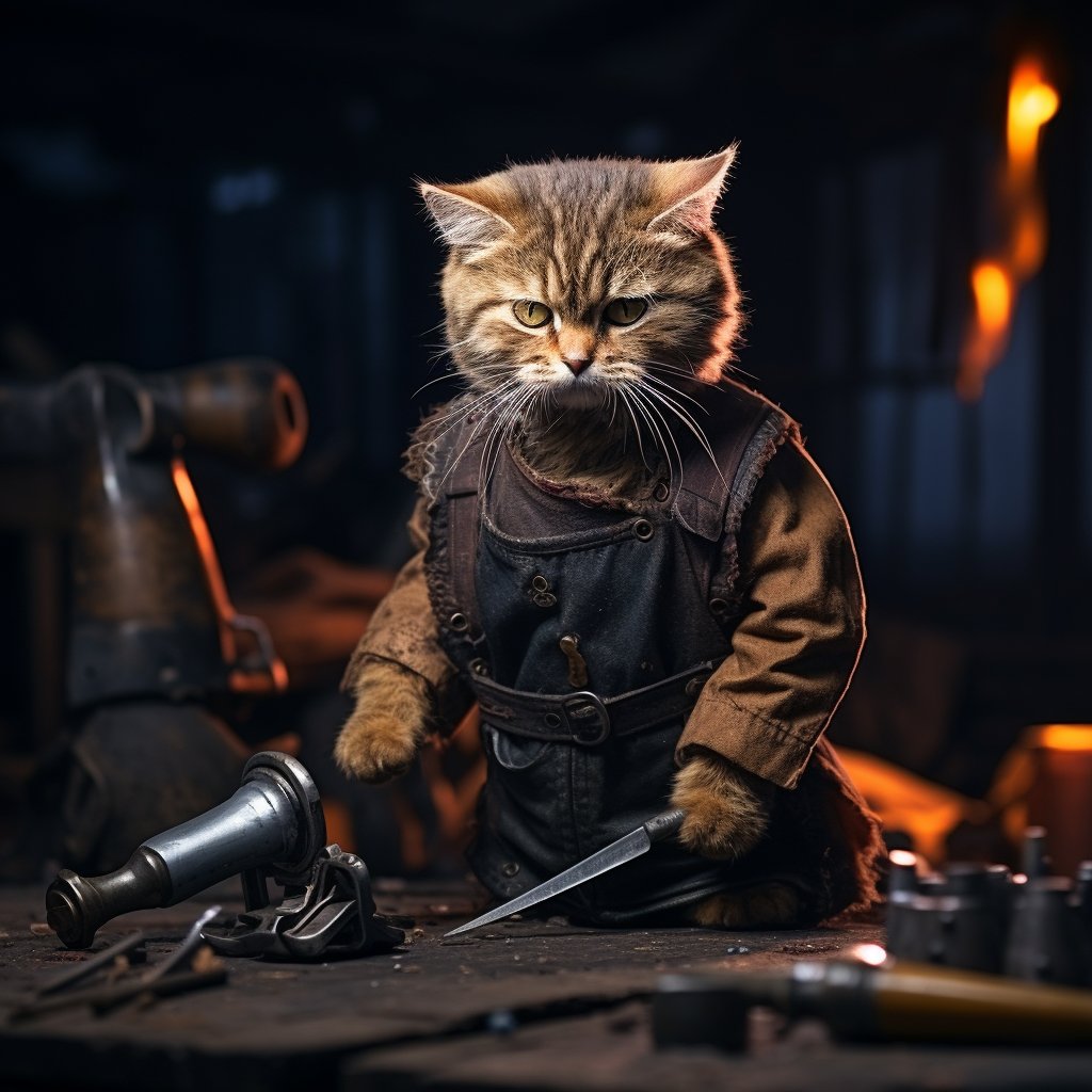 Iron Paw Elegance: Custom Pet Canvas for Your Discerning Dog Walker