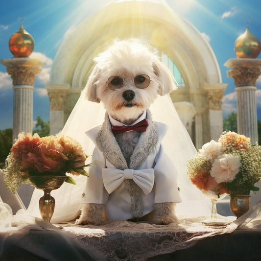 Her Bridal Furry Delight: Doggy Gidts Canvas