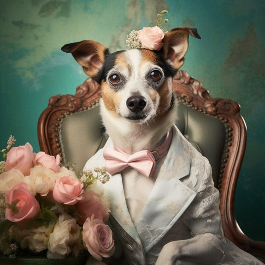 Heavenly Canine Ornaments: Bridal Remembrance Canvas