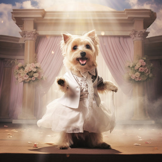 Bridal Paws and Presents: Puppy's Christmas Canvas