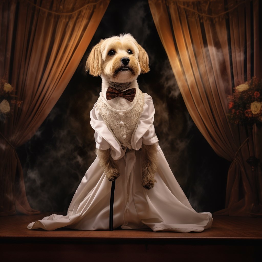 Blooms of Comfort: Bridal Pet Loss Tribute Canvas