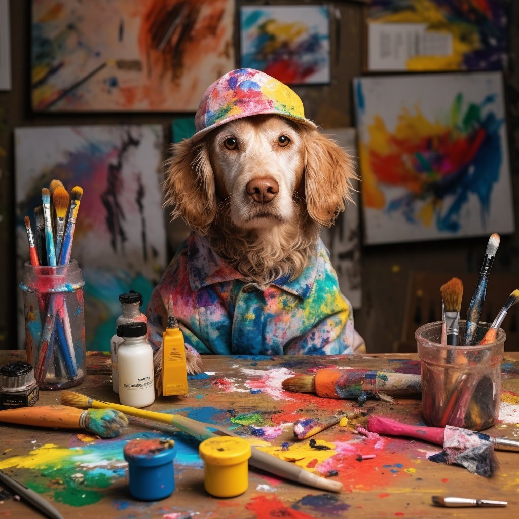 Amazonian Dog Dad Elegance: Portrait Extravaganza