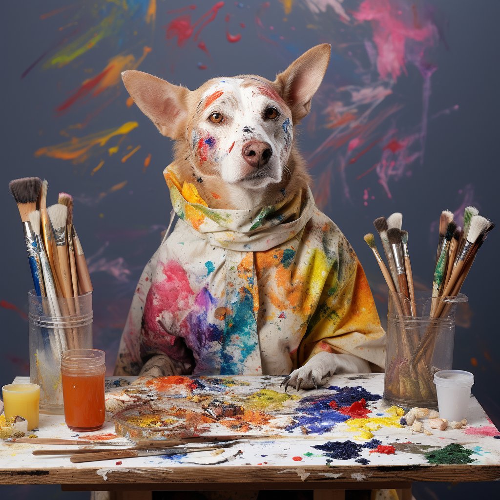 Painter's Pawtrait for Mom: Mother's Day Canvas