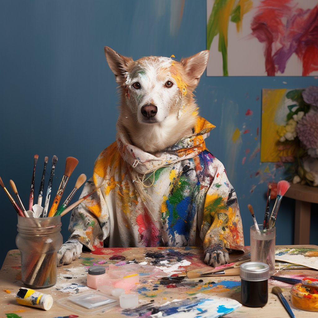 Brushstrokes of Remembrance: Dog's Legacy Canvas