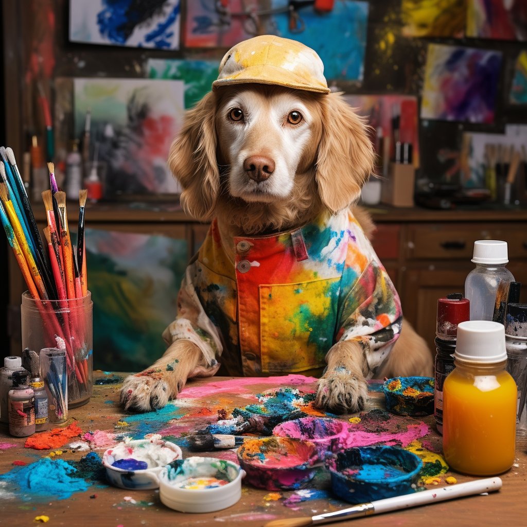 Festive Furry Wonderland: Christmas Dog Canvas