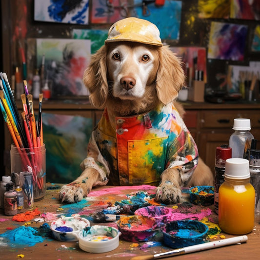 Festive Furry Wonderland: Christmas Dog Canvas