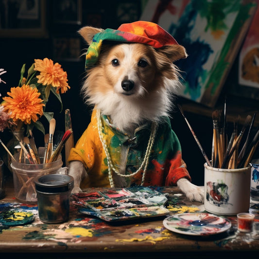 Soothing Strokes of Sympathy: Dog Passing Tribute Canvas