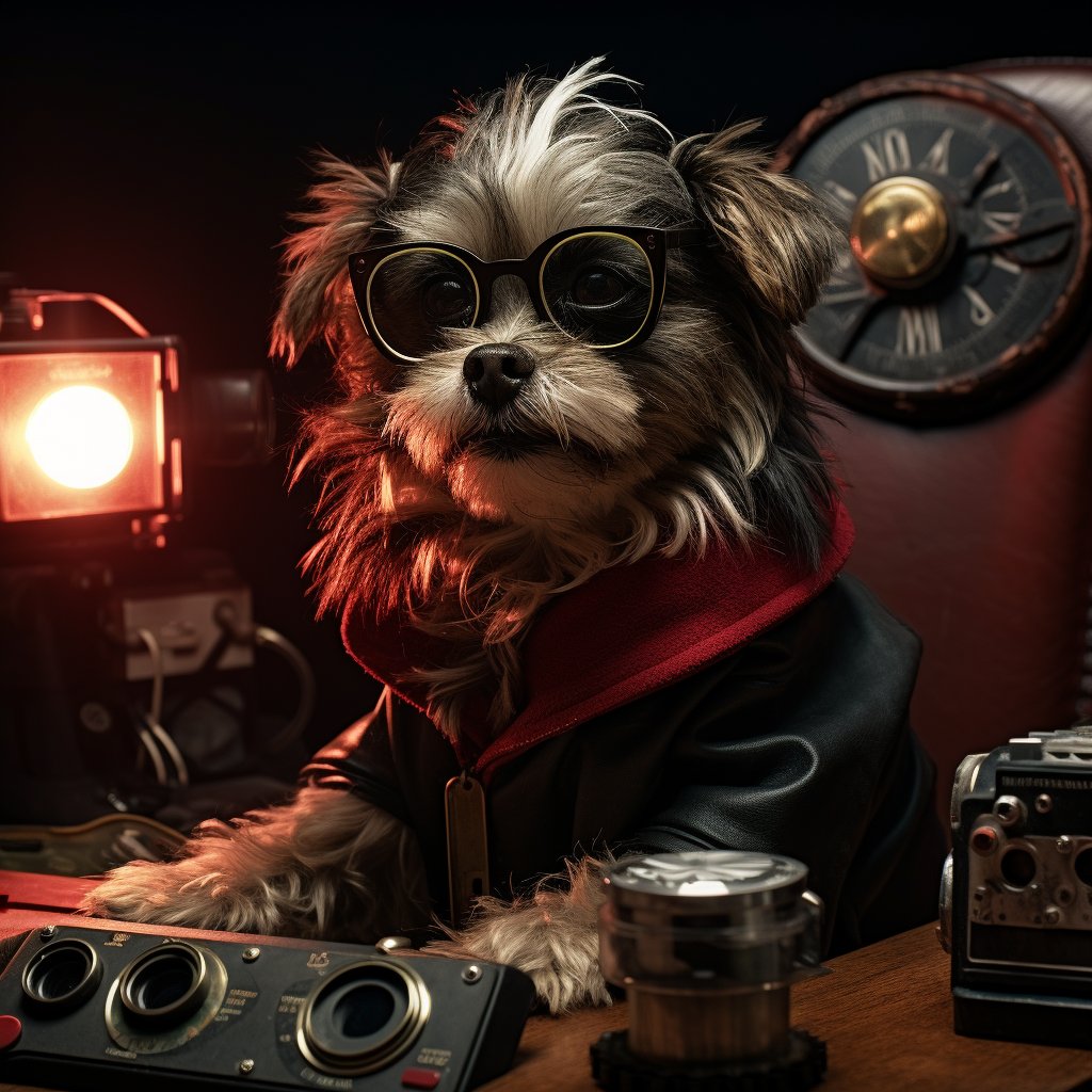 Feline Festivities Unleashed: Director's Holiday Canvas