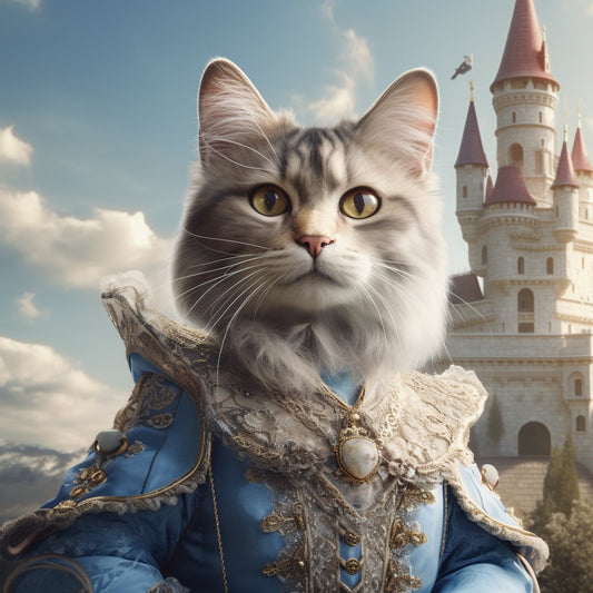 Regal Canine Majesty: Dog Mom Life Canvas Portrait