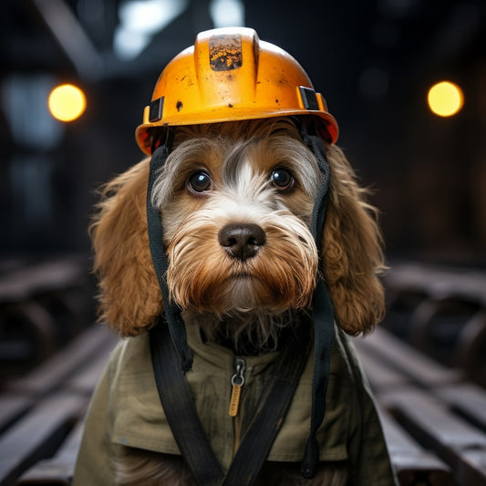 In Steelworker's Embrace: Loving Memory Dog Ornament