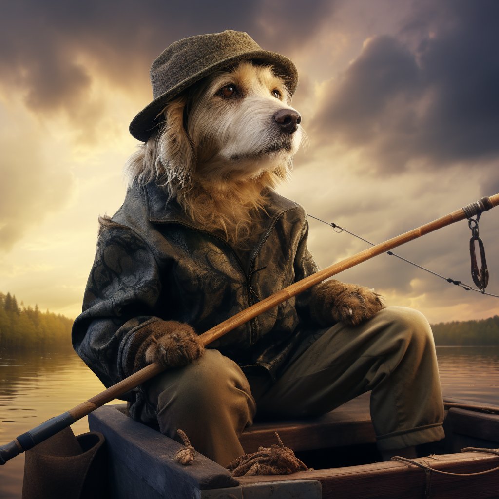 Lakeside Humor: Funny Cat Decor for Fisherman's Delight