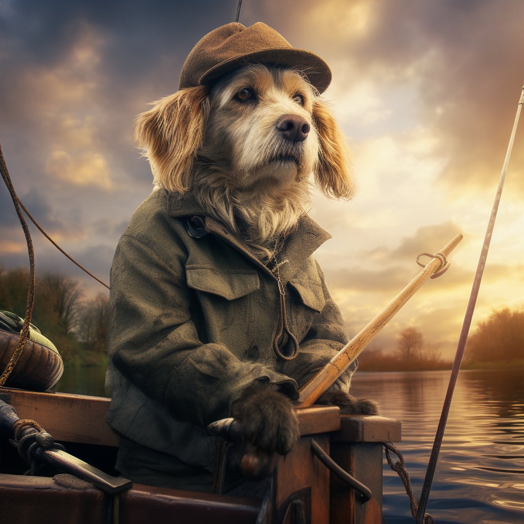 Festive Paws: Cute Dog Christmas Ornaments Portrait