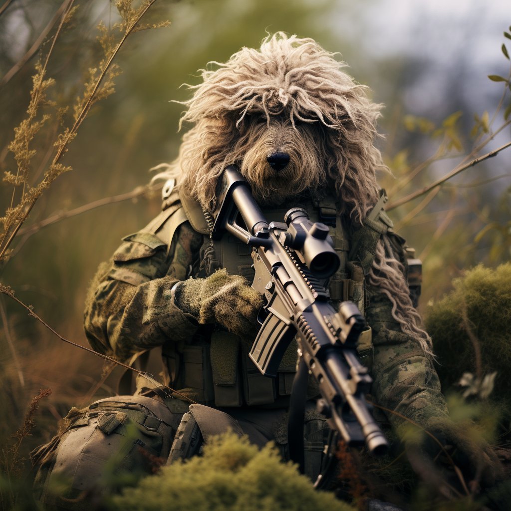 Solo Warrior's Christmas: Dog Themed Tree Portrait