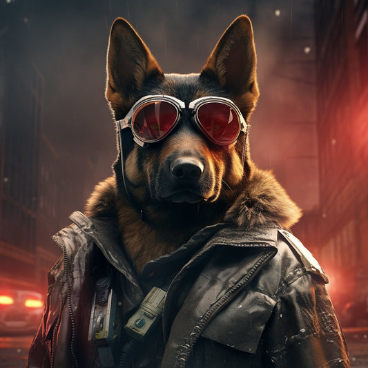 Virtual Whiskers Memorial: Cyberpunk Cat Ornament