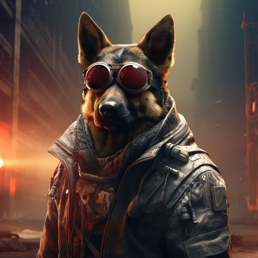 Beloved Cyber Companion: Futuristic Pet Portrait