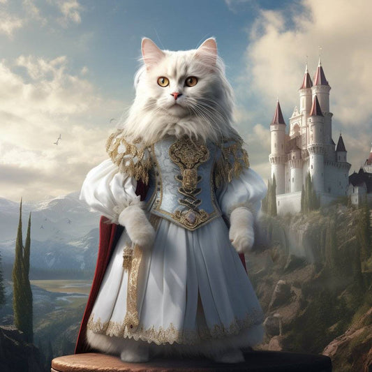 Royal Elegance: A Birthday Tribute with Custom Pet Portraits