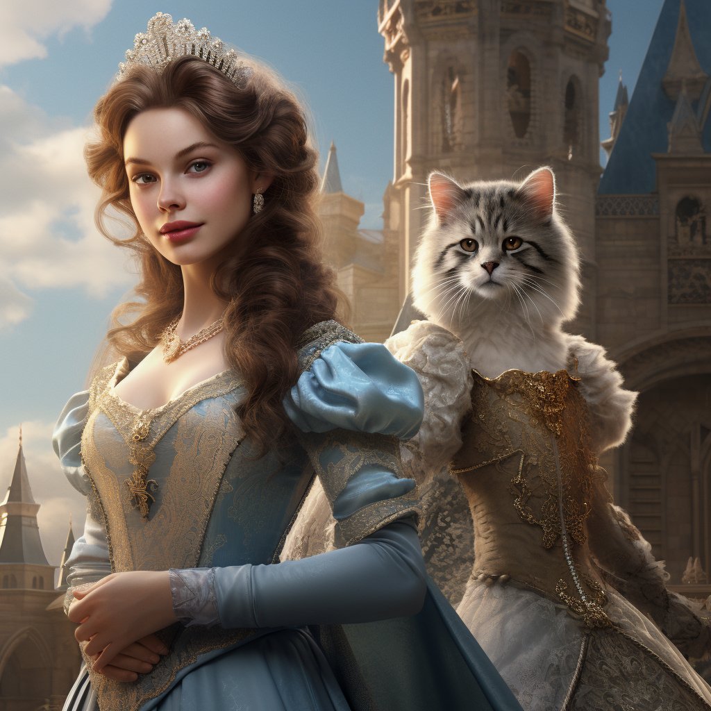 Birthday Royalty: Cinderella Pet Portraits for Her Special Day