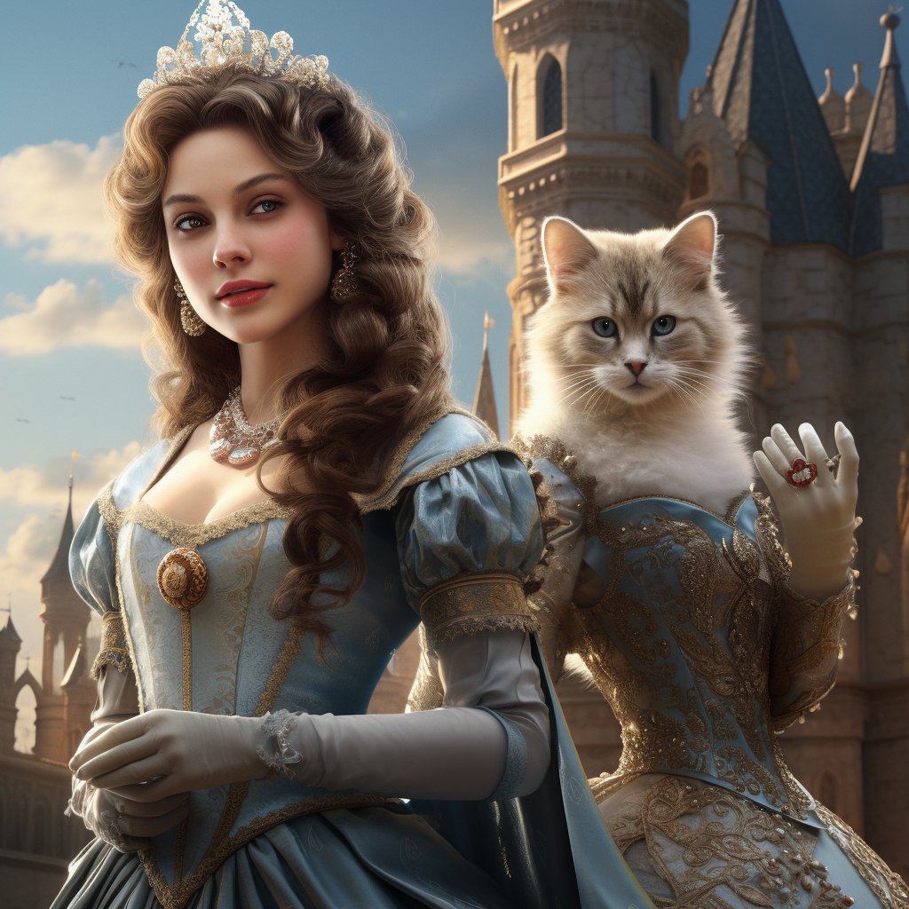 Whimsical Parenthood: Cinderella Pet Portraits for New Moms