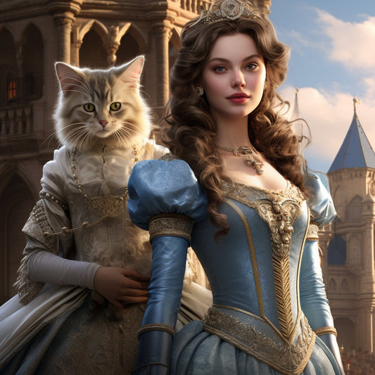 Cinderella Elegance: Enchanting Pet Portrait for a 130th Birthday