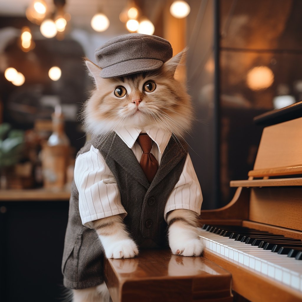 Harmonious Love: Pianist Pet Portraits for Mum's Birthday