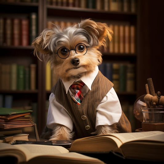 Library of Love: Custom Pet Canvas Portrait for New Moms