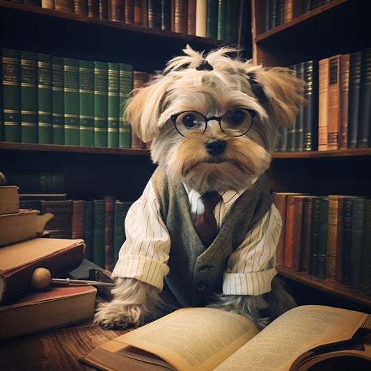 Bookish Brilliance at 40: Custom Pet Canvas Portrait Gift