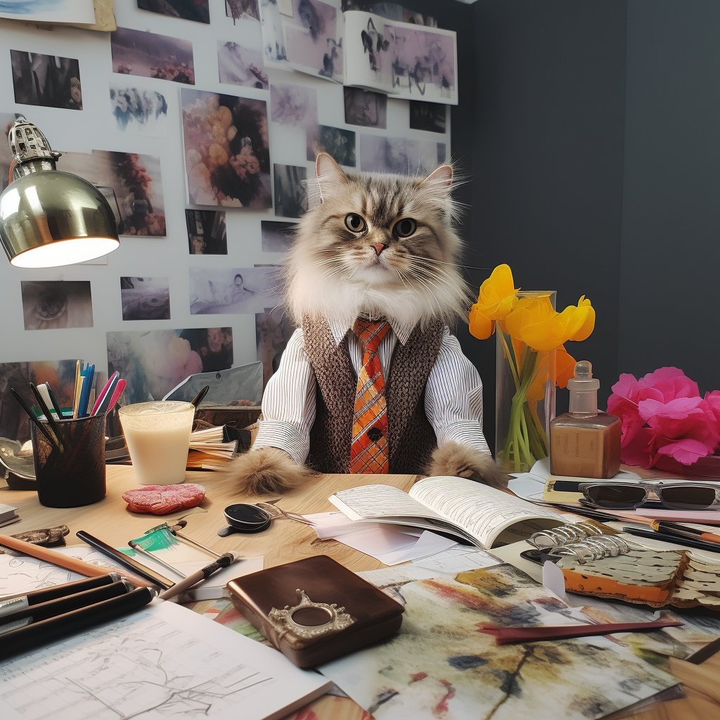 Chic D闁肩厧宕抩r Delights: Interior Designer Pet Portraits - Ideal Gifts for Female Friends