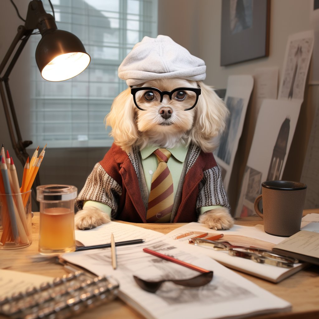 Refined Studio Creations: Interior Designer Pet Portraits - Ideal 40th Birthday Gifts for Him