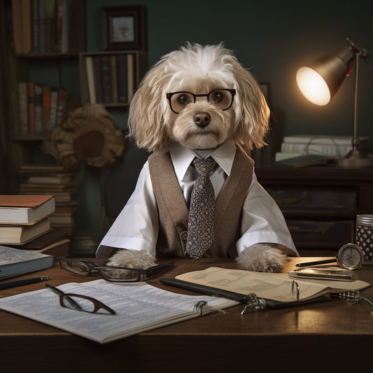 Wisdom in Canvas: Psychologist-Themed Pet Portraits for the 70th Milestone