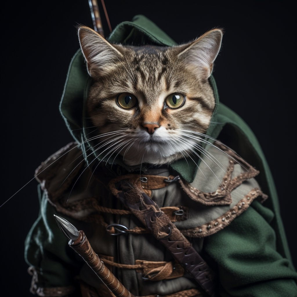 Valor in Brushstrokes: Personalized Dog Canvas Art Inspired by Archers