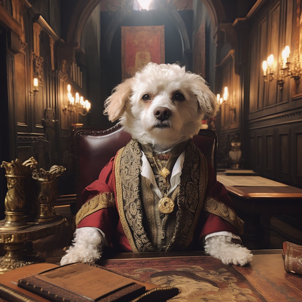 Gentleman's Grace: Personalized Pet Art Portraits Reflecting Aristocratic Spirit