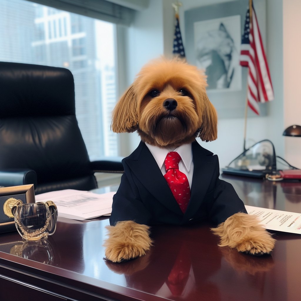 Presidential Grace: French Bulldog Canvas Art Pet Canvas Portrait