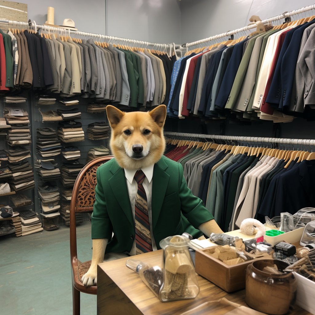 Leopard Print French Bulldog: Boris O Klein Original Print Honoring Salesperson's Spirit