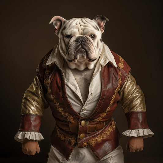 Tenacious Paws: Mastiff Paw Print Canvas Portrait