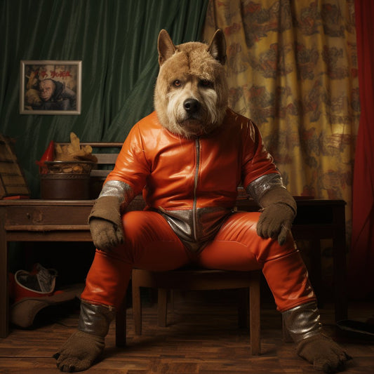 Cute Paw Prints of Resilience: Wrestler's Spirit Canvas