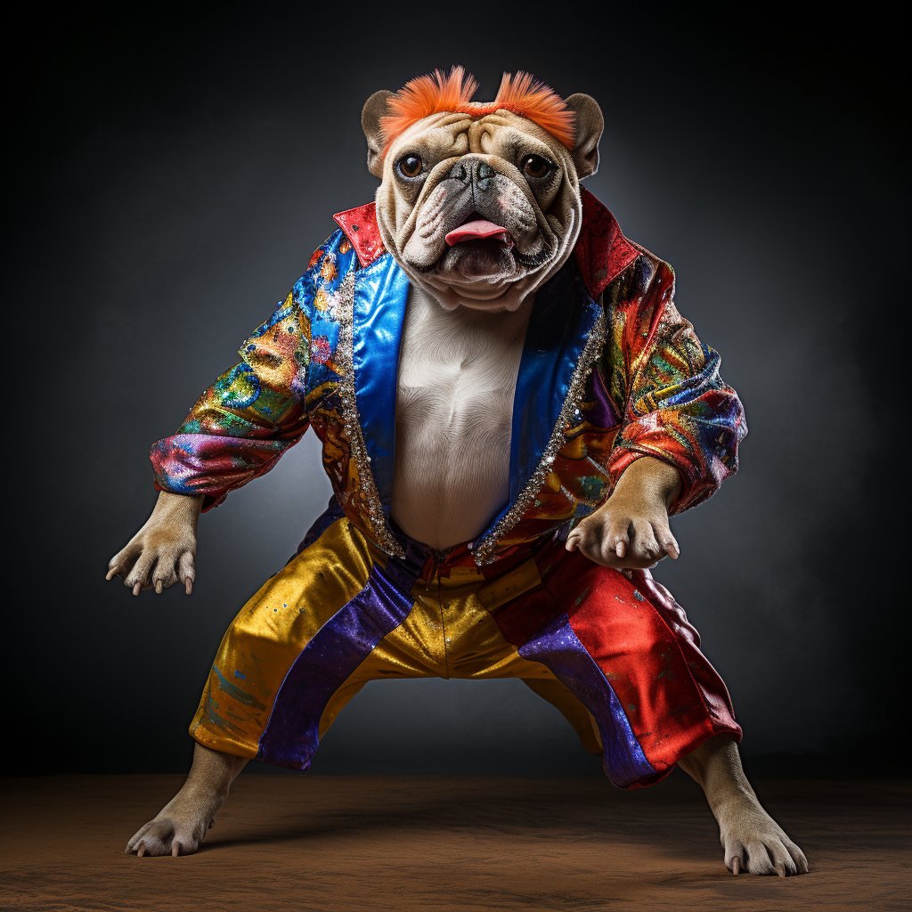 Bandana Wrestler: Personalized Paw Print Canvas