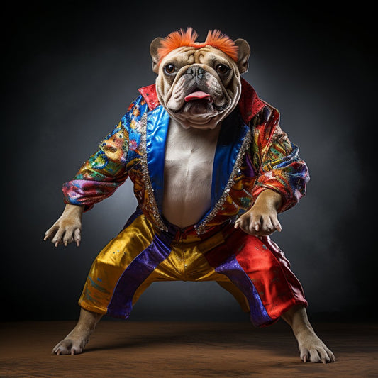 Bandana Wrestler: Personalized Paw Print Canvas