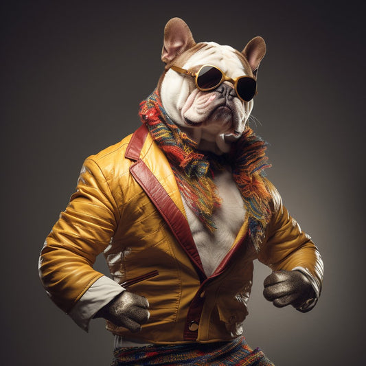 Staffy Stride: Wrestler's Paw Print Tribute